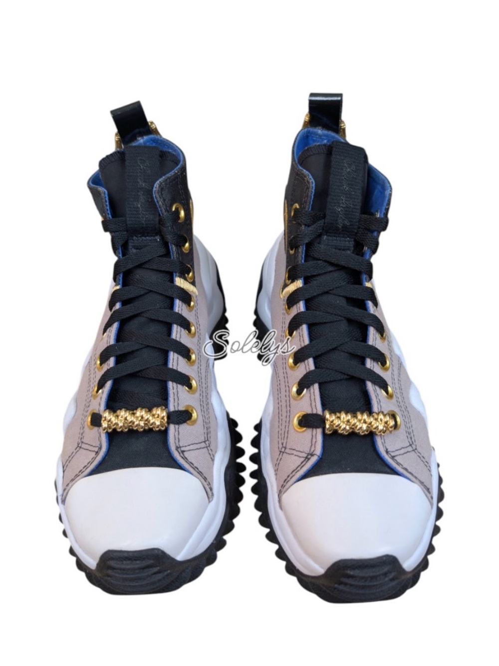 Converse Run Star Motion High Mercury Grey Black Gold Platform Sneaker Women